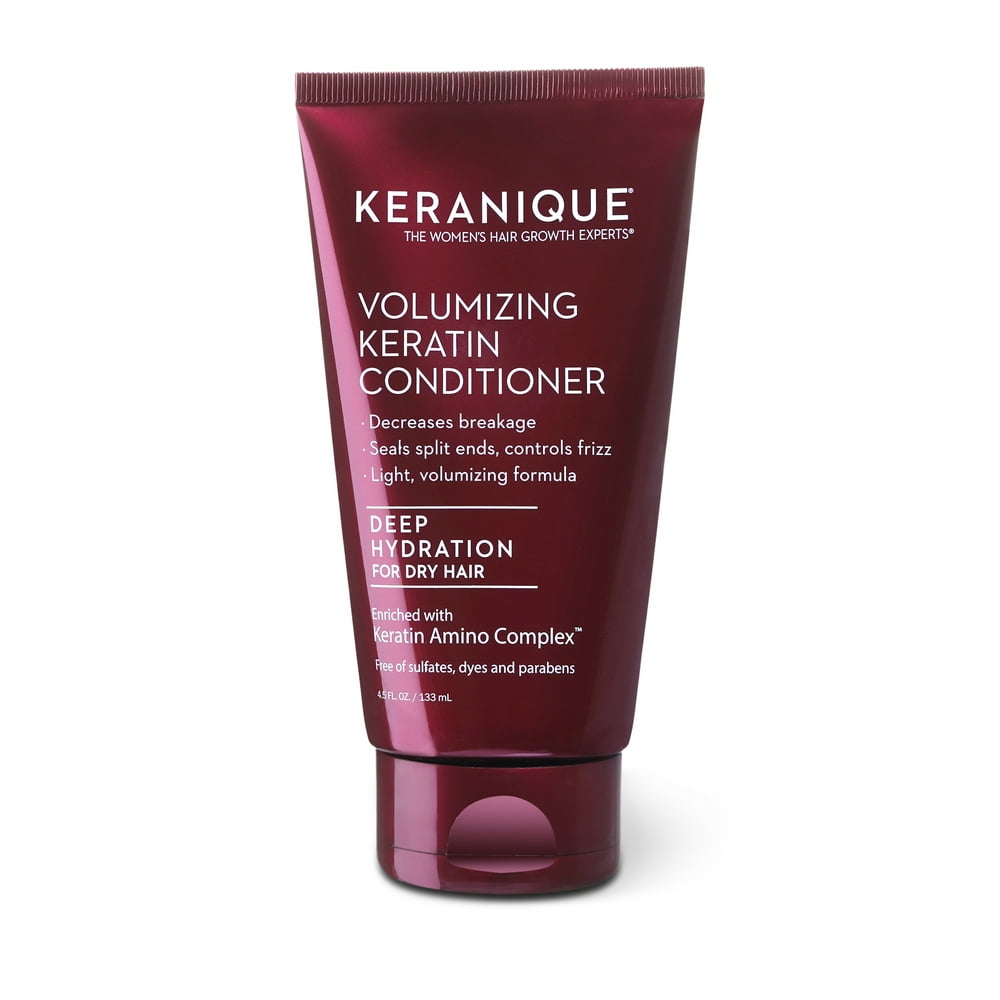 Keranique Keratin Conditioner for Dry Thinning Hair, Sulfates/Parabens Free, 4.5 fl oz Walmart