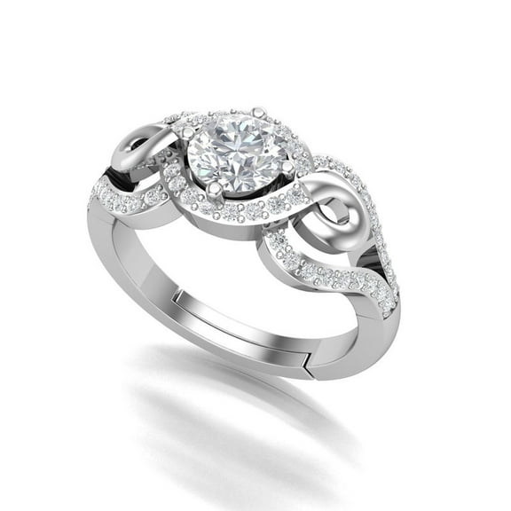 Cubic Zirconia 925 Sterling Silver Solitaire Women's Ring Jewelry Ring Size - 8