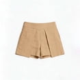 thumbnail image 5 of ClodeEU Women's Spring Summer Cotton Linen Shorts, High Waisted A Line Wide Leg Shorts, Loose Casual Plus Size Shorts for Women Khaki,Women's Plus L, 5 of 7