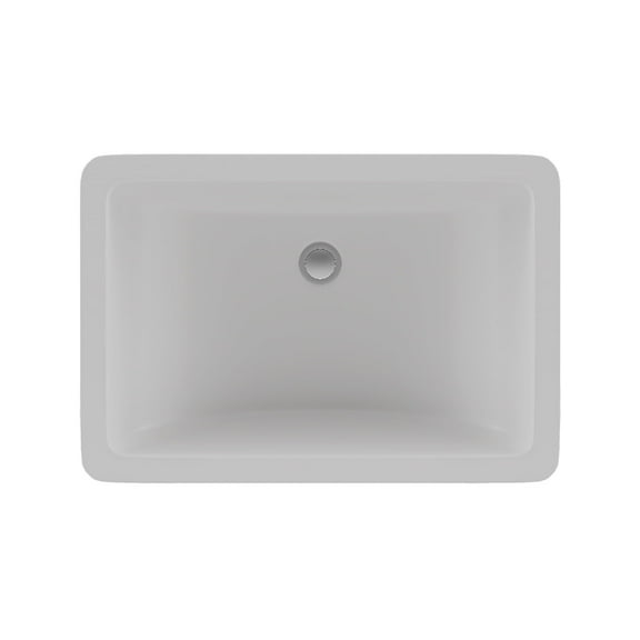 21" Rectangle Quartz Vanity Bathroom Sink, Galaxy White Drop-In Sink, Undermount Bathroom Sink, Granite Vanity Basin by Lexicon Platinum LP-V214-W