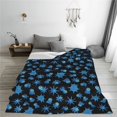 thumbnail image 5 of Honeii Blue Octopus Print Fleece Blanket - Throw Blanket for Bed, Sofa, Couch, Camping, and Travel , Microplush Ultra Soft Warm Blanket-40"x30", 5 of 7