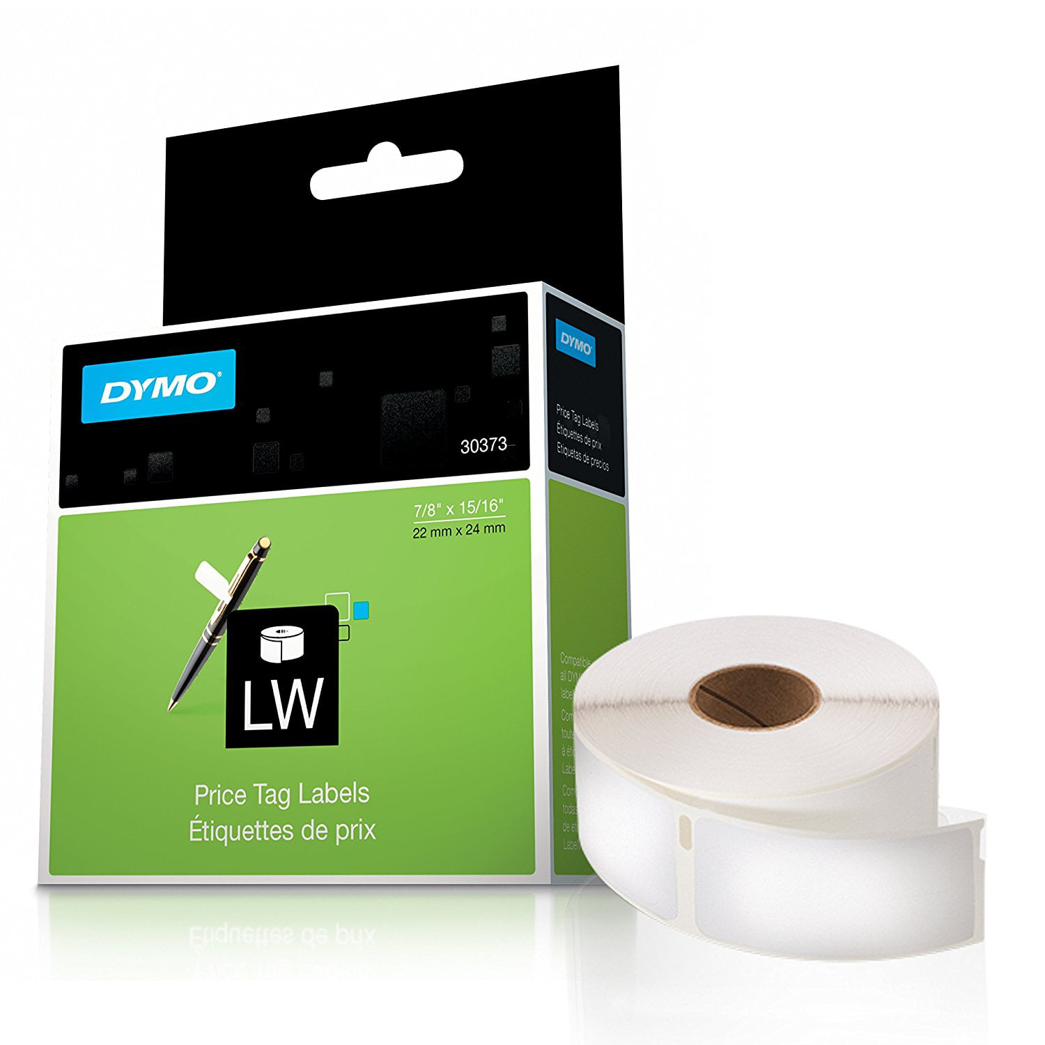 White New DYMO LW 1-Up File Folder Labels for LabelWriter Label Printers 30327 9/16 x 3-7/16 2 Rolls of 130 