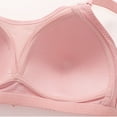 thumbnail image 5 of HomeDM Womens Seamless Bras No Underwire Supportive Wireless Push Up Full Coverage Bralette Comfort T-Shirt Bras, Pink, 38, 5 of 9
