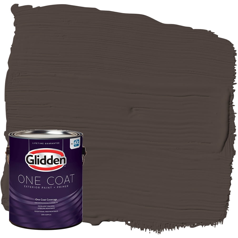 Glidden One Coat Exterior Paint and Primer, Dark Granite Glidden One Coat Exterior Paint and Primer, Dark Granite