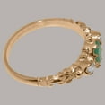 thumbnail image 5 of LBG British Made 9k Rose Gold ring with Natural Emerald & Diamond Womens Anniversary Ring - 33 size options - Size 11.25, 5 of 9