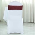 thumbnail image 6 of BalsaCircle 5 Burgundy Metallic Spandex Chair Sashes Bows Ties Ceremony, 6 of 8