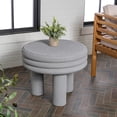 thumbnail image 3 of Rashida 17.75" Contemporary Minimalist Curvy High Accent Table , Gray Frosted, 3 of 9
