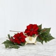 thumbnail image 2 of Nearly Natural 31in. Poinsettia, Berries and Pine Artificial Flower Bundle (Set of 3), 2 of 3