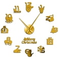 thumbnail image 1 of Christmas Frameless DIY Wall Mute Clock 3D Mirror Surface Sticker Home Decor, 1 of 2