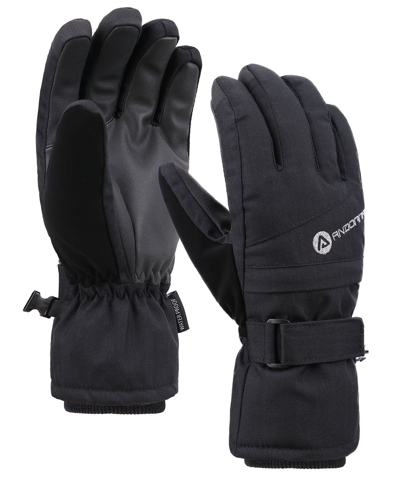 Waterproof Windproof Snow Skiing Snowboarding Snowmobile Ski Gloves,Black,S by
