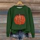 thumbnail image 2 of Sudadera con lentejuelas y calabaza de otoño para mujer, informal, de manga larga, con cuello redondo, para otoño y Halloween, 2 of 4