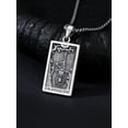thumbnail image 2 of Skeleton Necklace 925 Sterling Silver Skull Pendant The Hanged Man Tarot Card Necklace Tarot Jewelry Gifts for Women Men Unisex, 2 of 10