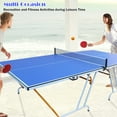 thumbnail image 4 of POVANLI 9FT Mid-Size Table Tennis Table Foldable & Portable Ping Pong Table Set for Indoor Games with Net, 2 Table Tennis Paddles and 3 Balls 107.87''(L) x 35.43''(W) x 29.98''(H), 4 of 6