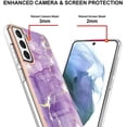 thumbnail image 4 of Compatible with Samsung Galaxy S21 FE Case, Galaxy S21 FE Case Ultra Slim Marble Luxury Glossy Rubber Durable Shockproof Protective Phone Case for Samsung Galaxy S21 FE Marble Purple YBT, 4 of 10