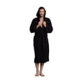 thumbnail image 4 of Turkuoise Men's Turkish Terry Cloth Robe, Thick Hooded Bathrobe Black, Large, 4 of 4