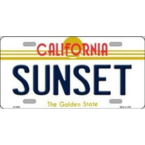 Sunset California Novelty Metal License Plate