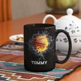 thumbnail image 4 of Personalized Basketball Coffee Mug - Gift for Sports Lovers, Custom Cup With Name, Ceramic 15oz, Customized Fan Black Cup, 4 of 7