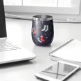 thumbnail image 3 of Christmas 12oz Stainless Steel Insulated Wine Tumbler with Lid and Straw – Double Wall Vacuum Mug for Hot & Cold Drinks, 304 Steel Interior, Sweat-Free Design, 3 of 5