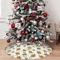 thumbnail image 5 of Sikiie Hohey Bee Golden2 30-48 inches {designName} Print Christmas Tree Skirt Snowman Xmas Tree Skirt with Edge Christmas Decorations for Holiday Party30", 5 of 7