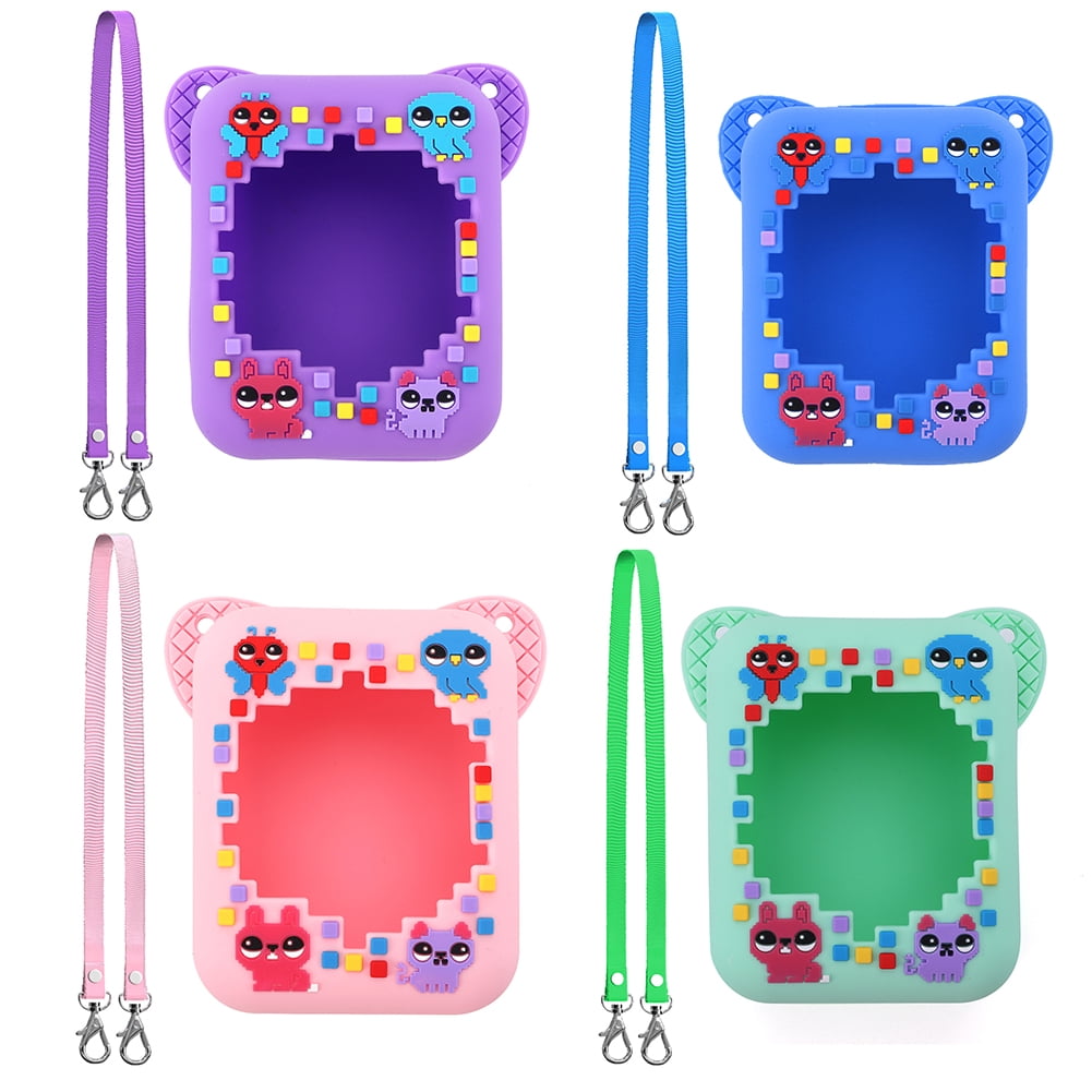 Schutzhülle Für Bitzee Interactive Toy – EVA-Hartschale + Silikonhülle, Mit Tragebändchen, Lila/rosa/blau