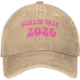 thumbnail image 1 of Girls Trip 2026 hat Funny Girls Weekend Denim Cap, 1 of 6