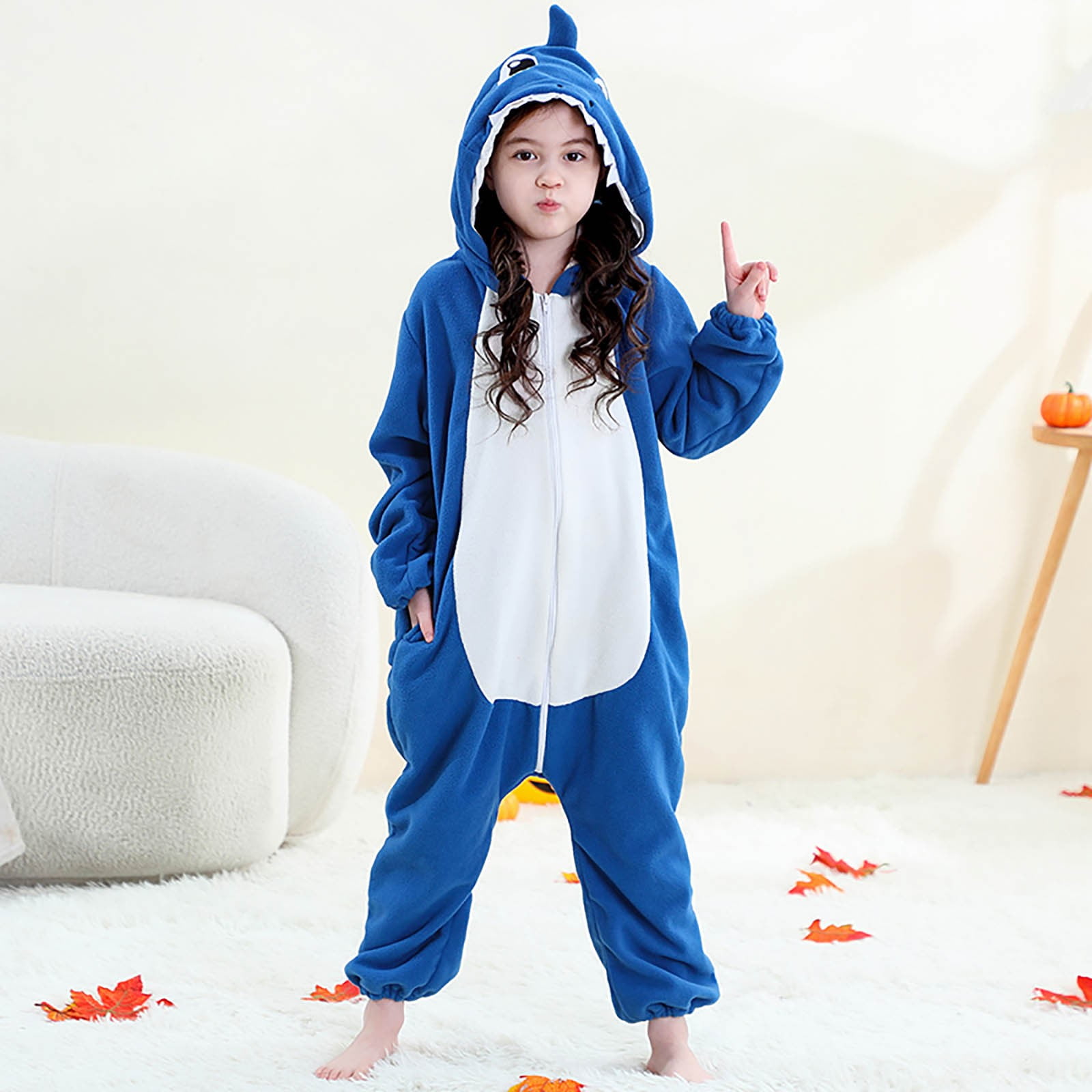 FYDUU Unisex Kids Animal Onesie Hooded Romper Flannel Jumpsuit Autumn Winter Christmas Cartoon Clothing Cozy Jumpsuits One-Piece Sleepwear Outfit 11-12 Years
