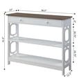 thumbnail image 4 of Pemberly Row Contemporary One-Drawer Console Table in Espresso and White Wood, 4 of 5