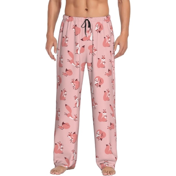Balery Fox Pantalones de pijama para hombre, pijama ultraligero, pantalón de descanso-Small