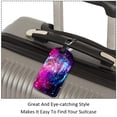 thumbnail image 3 of Square 2Pack PU Leather Abstract Deep Space Cruise Luggage Tag with Privacy Cover and Name ID Tag for Travel Handbags Backpacks Luggage Tags, 3 of 6