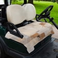 thumbnail image 2 of Golf Cart Seat Covers for 2 Seater, Brown Geometric Soft Microfiber Cart Seat Towel Blanket, Modern Oil Painting Abstract Absorbent Breathable Non Slip Bench Seats Protector for Golf Course 51"x31", 2 of 9