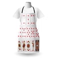 thumbnail image 3 of Poker Apron, Opened Deck of Diamond Suit Playing Cards Illustration on Plain Background, Unisex Kitchen Bib with Adjustable Neck for Cooking Gardening, Adult Size, White and Multicolor, by Ambesonne, 3 of 4
