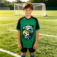 thumbnail image 2 of Gunia Kids Boys T Shirts Football Graphic Short Sleeve Breathable Sporty Tee Activewear Youth Casual Shirt Tops Green 8-9 Years, 2 of 4