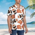 thumbnail image 3 of Fotbe Sushi Roll Camisa Hawaiana para Hombre Unisex – Camisa Casual de Verano con Botones de Manga Corta de Algodón y Lino,X-Large, 3 of 7