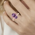 thumbnail image 4 of Pompeii 4 1/5Ct TW Amethyst & Diamond Ring in White, Yellow, or Rose Gold (F/G,VS2-SI1), 4 of 5