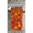 thumbnail image 3 of Ambesonne Orange Quilted Bedspread Set 2 Pcs, Nature Designs, Twin Size, Burnt Orange, 3 of 3