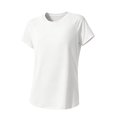 thumbnail image 4 of Women's Open Back Workout Top Short Sleeve Athletic Shirt UPF50+ Quick Dry Lightweight Running Yoga Tennis Pickleball Women Basic Soft Tee Hoodies and Fitness Clothing, White L, 4 of 6