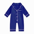 thumbnail image 4 of Gubotare Baby Boy Clothes Baby Pajamas with Mitten, Infant Romper Zip Up One Piece Jumpsuits Outfit 0 3 6 9 12 18 24 Months (Dark Blue,6-12 Months), 4 of 4