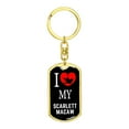 thumbnail image 4 of Scarlett Macaw Bird Lover Keyring Keychain Stainless Steel or 18k Gold, 4 of 8