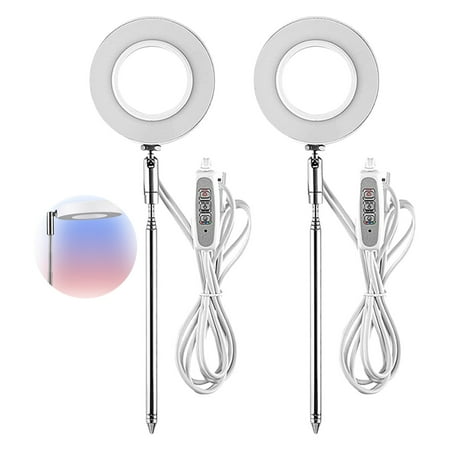 

1/2Pcs Telescopic Grow Light Full Spectrum Desk Growth Lamp with 4H/8H/12H Automatic Timer & 4 Dimmable Levels Height Adjustable LED Plant Light for Indoor Plants Growing