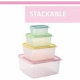 thumbnail image 4 of Food Storage Containers with Lids Set of 4 - 5oz, 16oz, 27oz, 84oz Leakproof Airtight Food Storage Containers – Non-BPA Transparent Plastic Containers for Food – Space Saving Nesting Design, 4 of 8