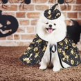 thumbnail image 5 of Pet Halloween Witch Costume Cape Hat Set for Dogs Cats, Spooky Wizard Vampire Cloak, Cosplay Party Apparel Clothes Outfit(RL), 5 of 6