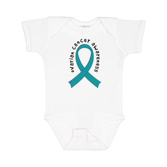 Inktastic Ovarian Cancer Awareness Ribbon Boys or Girls Baby Bodysuit