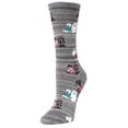 thumbnail image 2 of MeMoi Fancy Dog Scottish & Yorkshire Terrier Bamboo Blend Crew Socks - Womens - Female, 9-11, Asphalt, 2 of 3