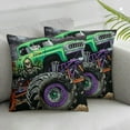 thumbnail image 3 of Monster Jam Grave Finish Line Single Reversible Pillowcase Features Grave Digger, Megalodon, &amp; El Toro Loco - Double-Sided Kids Super Soft Bedding, 3 of 7