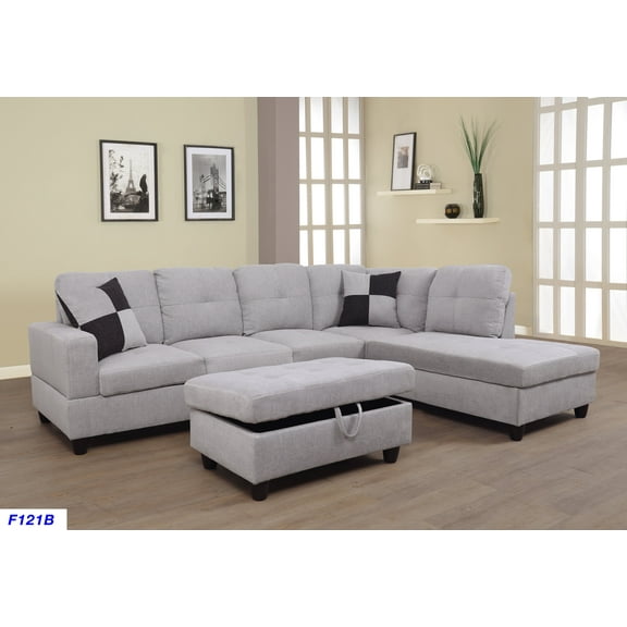 PonLiving Furniture Jaiden Left Hand Facing Sectional with Ottoman PonLiving Jaiden Left Hand Facing Sectional with Ottoman