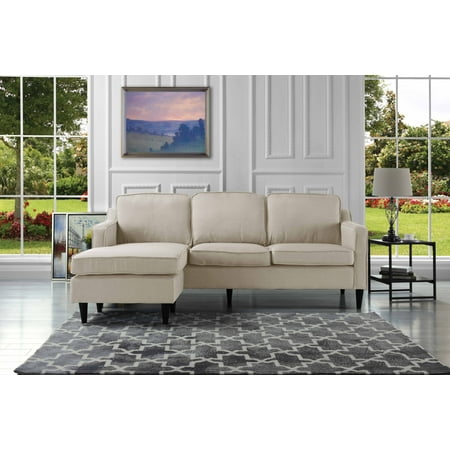 sectional couch linen beige sofa mid shape century fabric