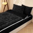 thumbnail image 2 of Erosebridal Retro Damask Zipper Twin Comforter Sets with Fitted Sheet and 2 Pillowcases, Baroque Flower Zipper Bedding Set, Gray Black, Black Reversible, 2 of 7