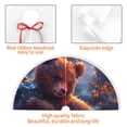 thumbnail image 4 of Rocae Lazy Stone Bear for Christmas Tree Skirt with Pom Pom Trim for Holiday Party for Holiday Home Decor Indoor Outdoor-36", 4 of 7