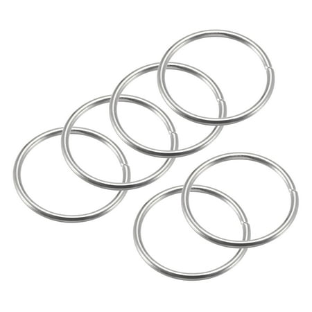 

40mm OD Metal O Ring Iron Electroplated Silver Tone 25 Pack