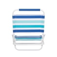 thumbnail image 5 of (5 pack) Mainstays Folding Beach Sand Chair, Blue & Teal Stripe, 5 of 11